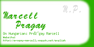 marcell pragay business card